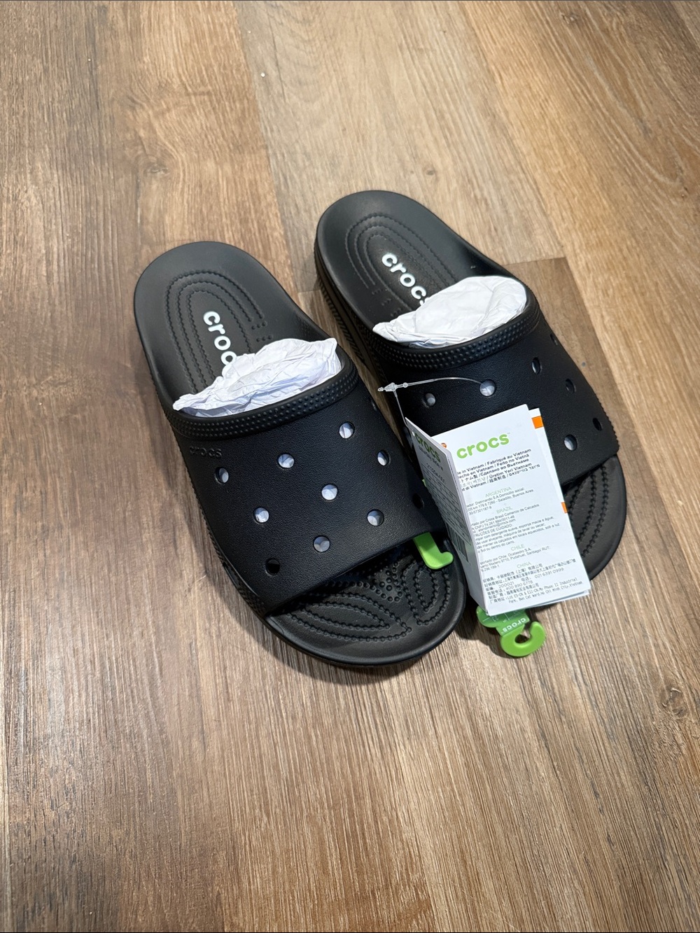 CROCS Kids Black Slide Sandals
